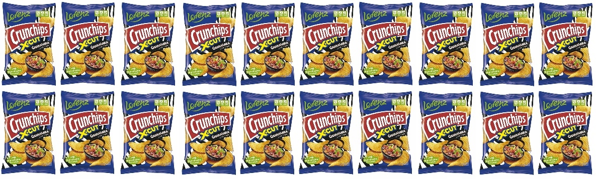 20x 140g Crunchips X-Cut chipsy Chakalaka bez glutenu Karton