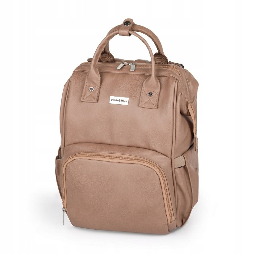 Petite&mars Plecak do wózka Torba dla mamy Jasper Camel Beige