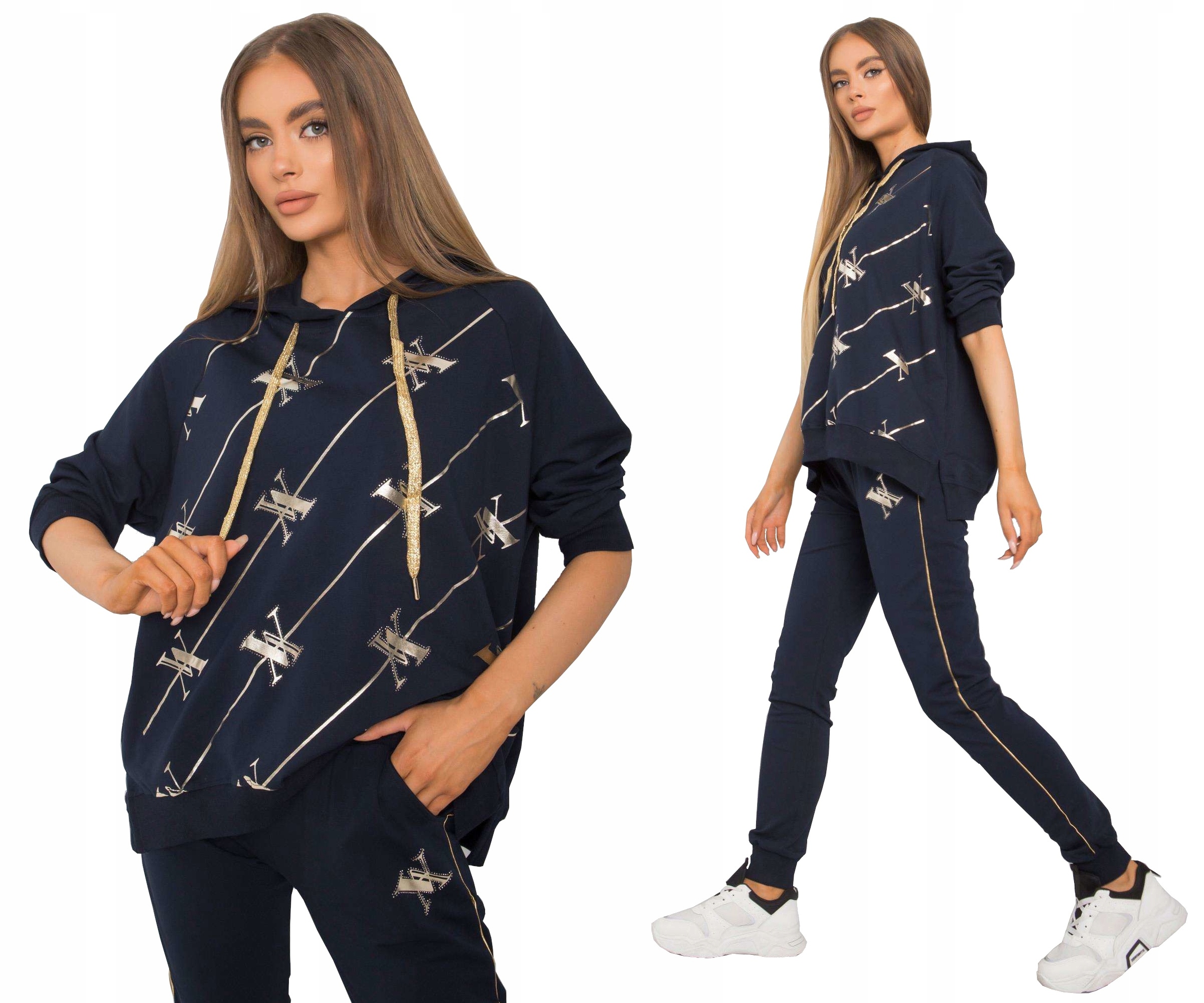 

Dres damski komplet Bluza prezent F6871 navy L/XL