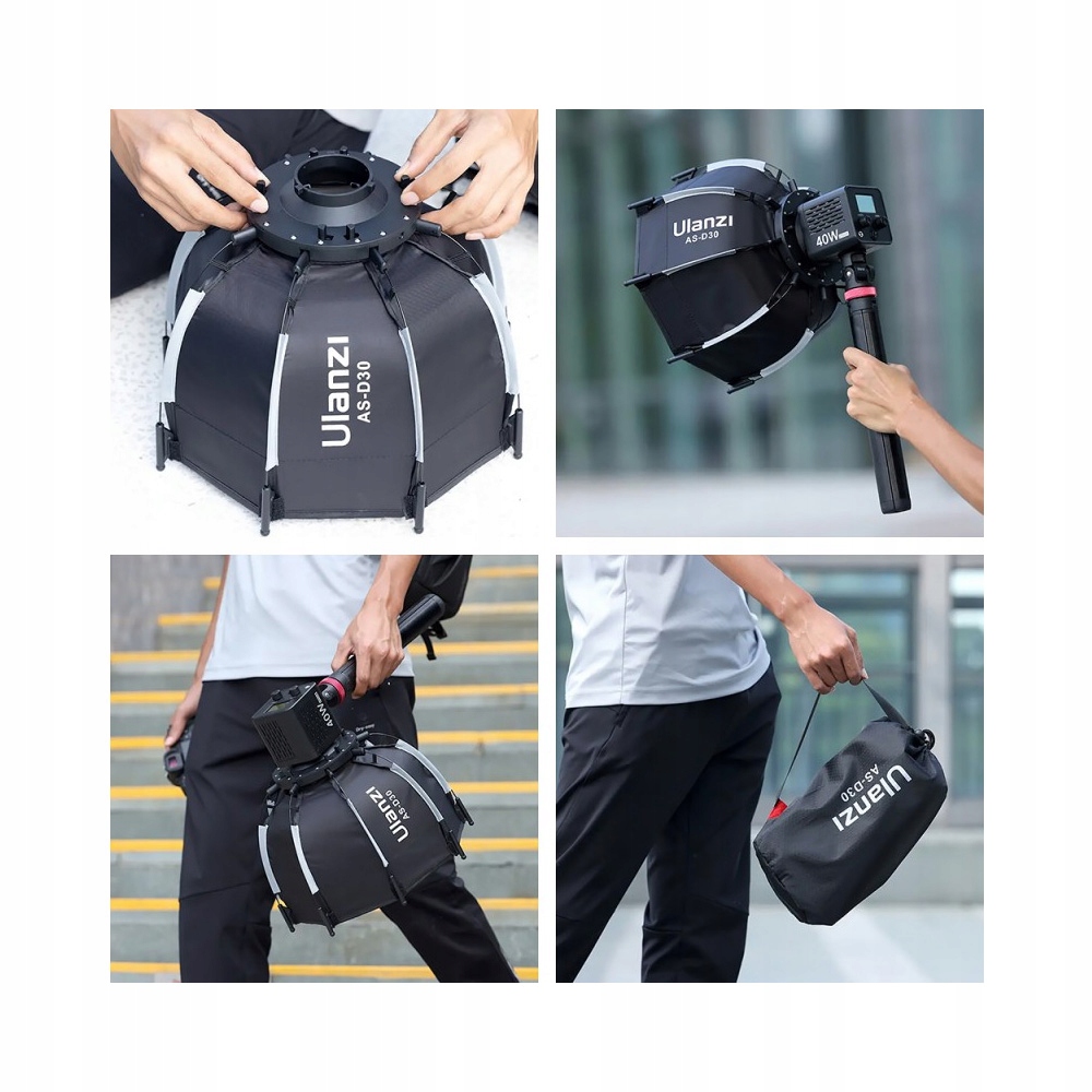 Softbox Ulanzi AS-D30 Softbox 30cm do lampy LED LT028 LT005 L23 Pro Marka Ulanzi