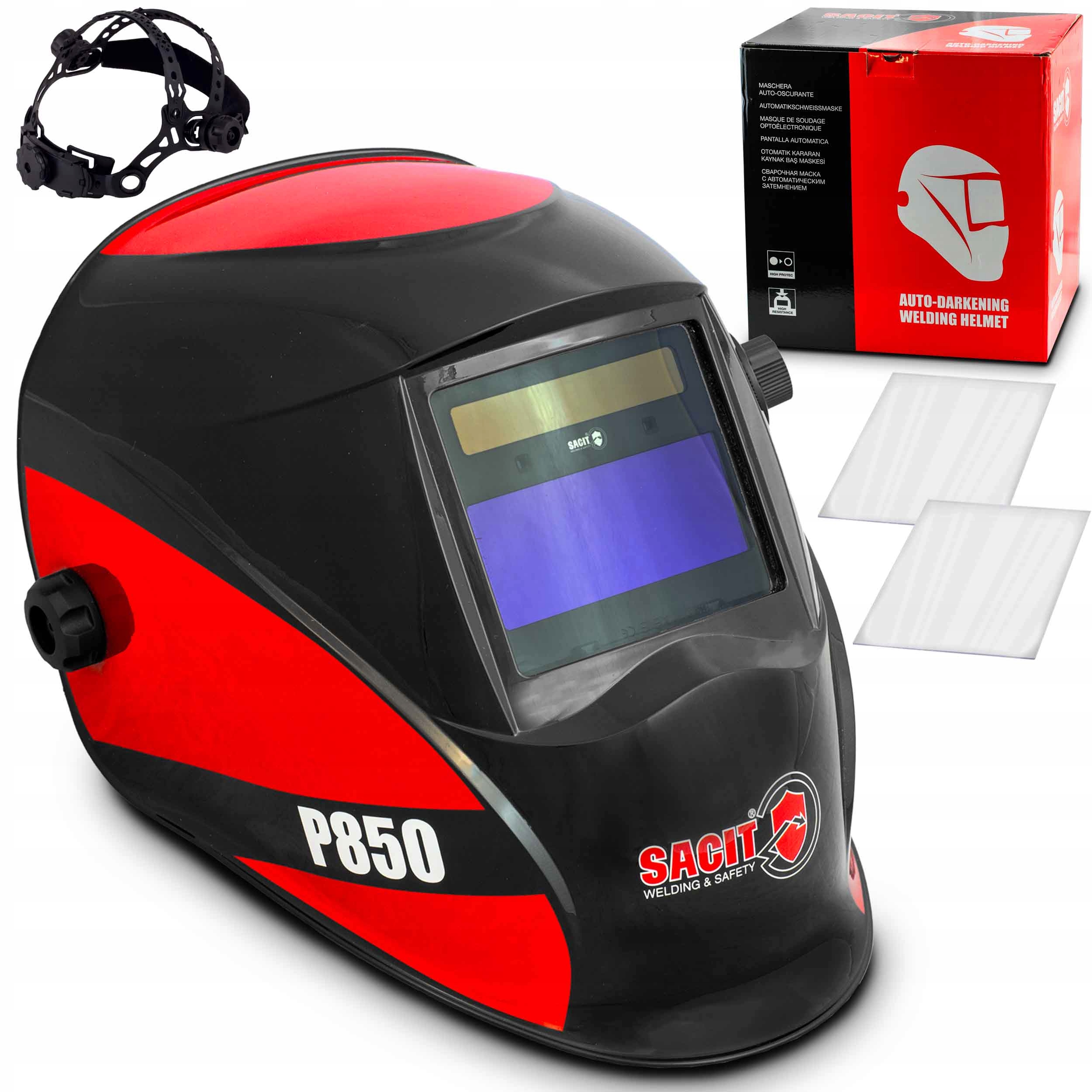 Przyłbica Spawalnicza Maska Samościemniająca Sacit Trafimet P850 True Color