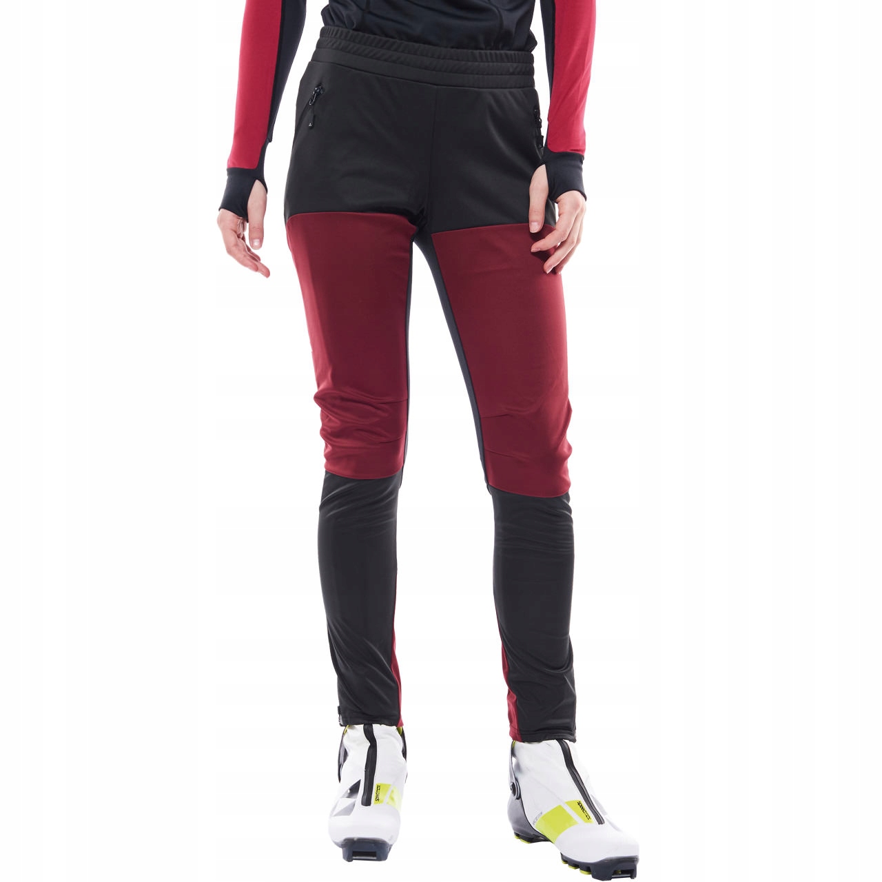 Fischer Asarna Softshell XC Pants Damskie spodnie narty biegowe burgund S
