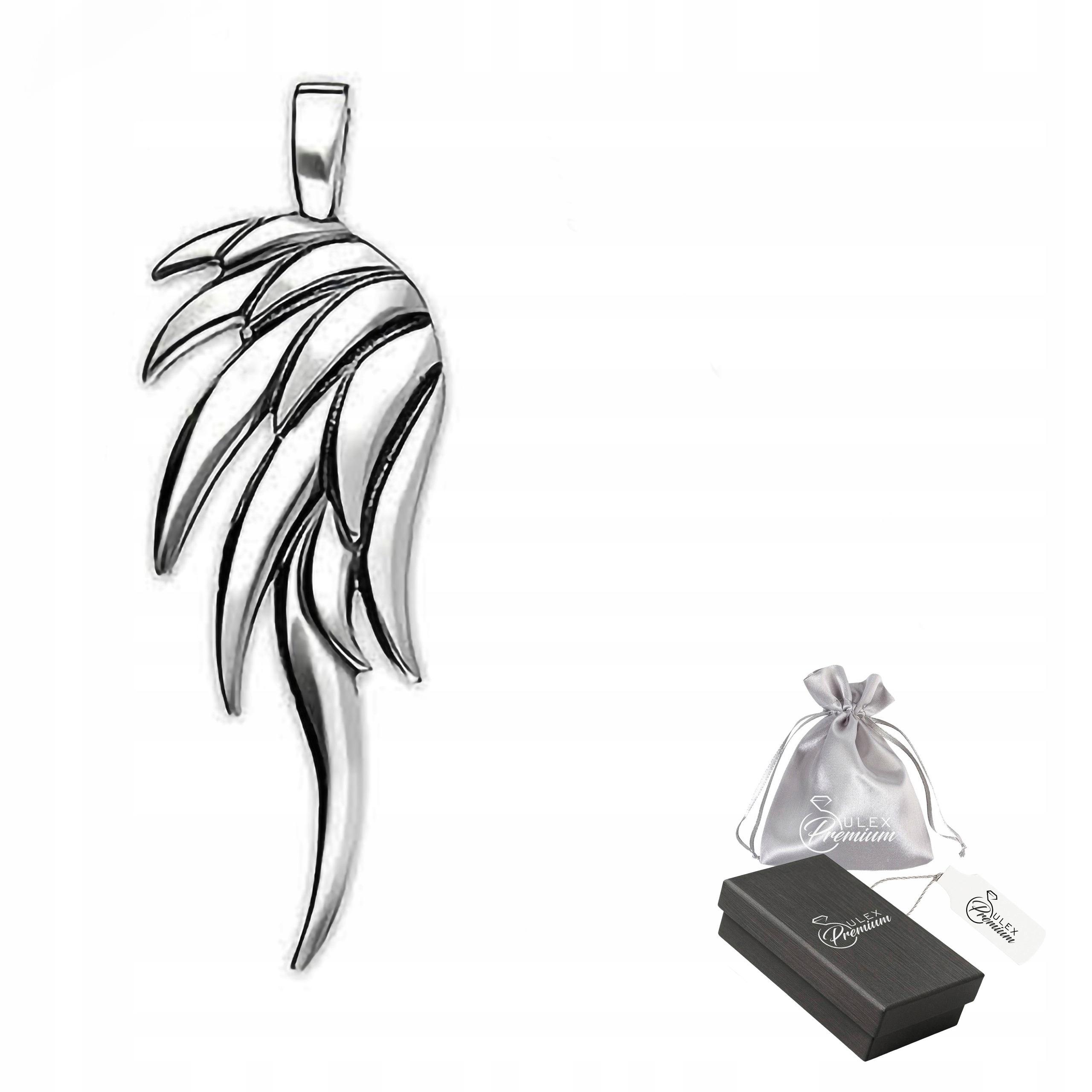 Stříbrný přívěsek ryzost 925 Elegantní oxidovaný Přívěsek Andělské křídlo