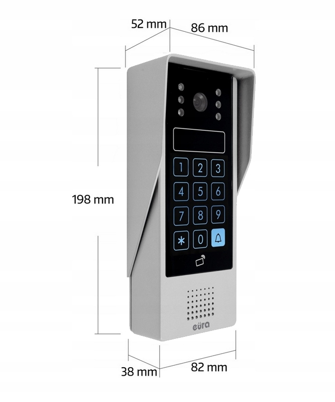 Wideodomofon Wideofon WiFi TELEFON DWA MONITOR KOD Typ domofonu Przewodowy Wi-Fi