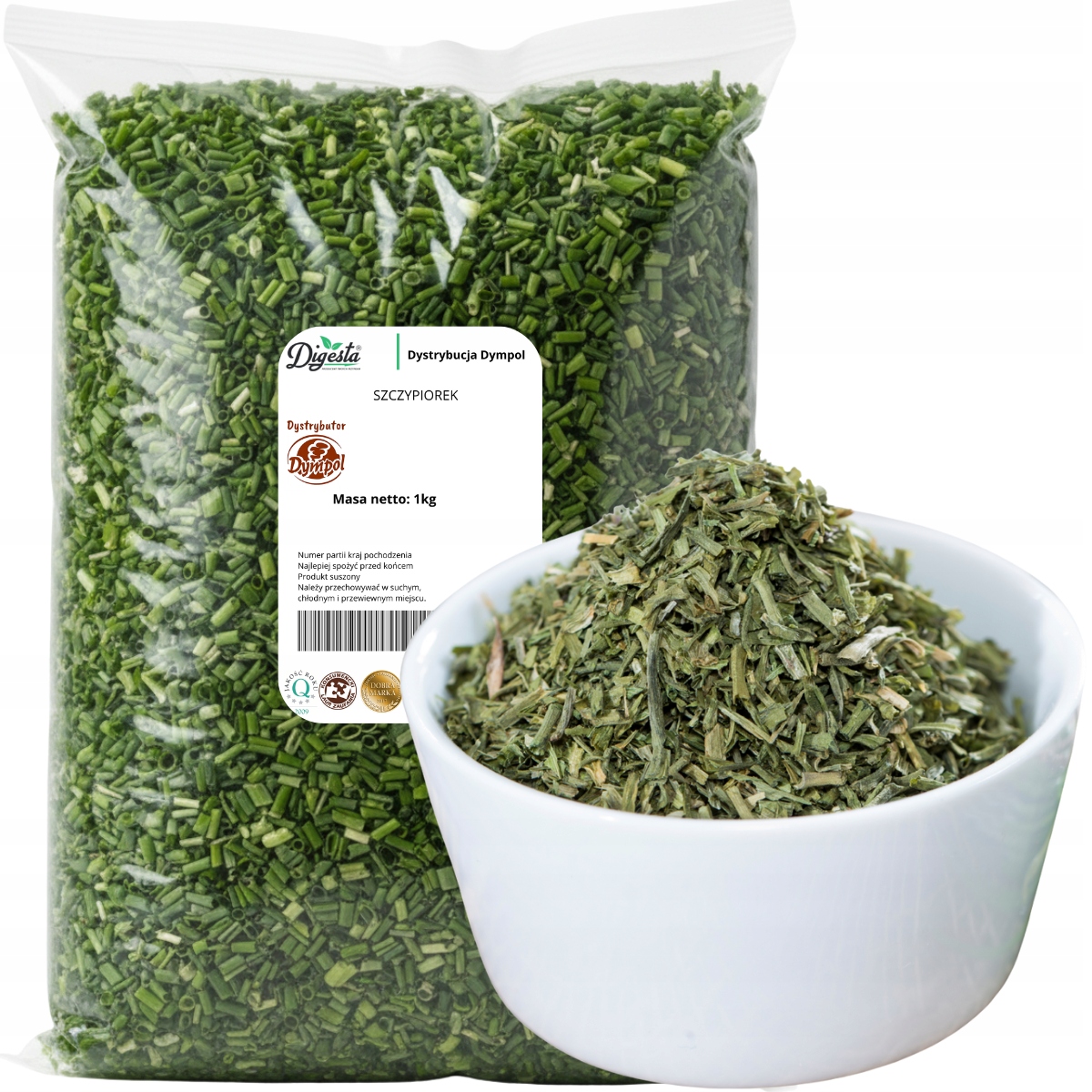 Levně Szczypior Pažitka Řezaná Sušená Přírodní Koření Premium 1 k