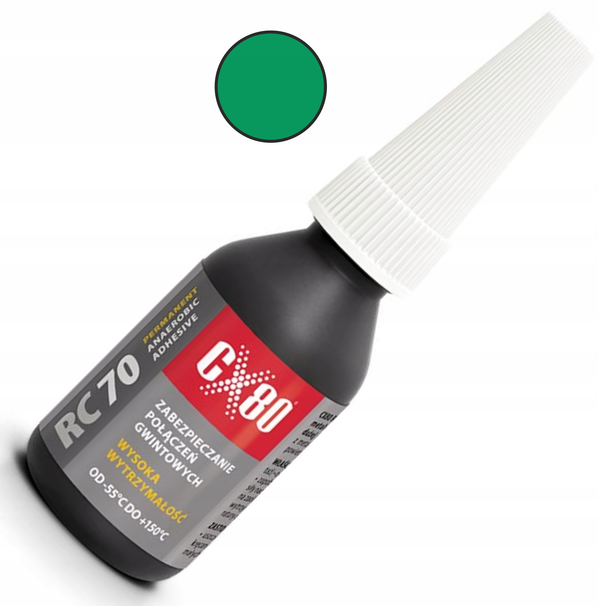 

RC70 Klej Do Gwintów Śrub CX-80 Mocny Zielony 10ml