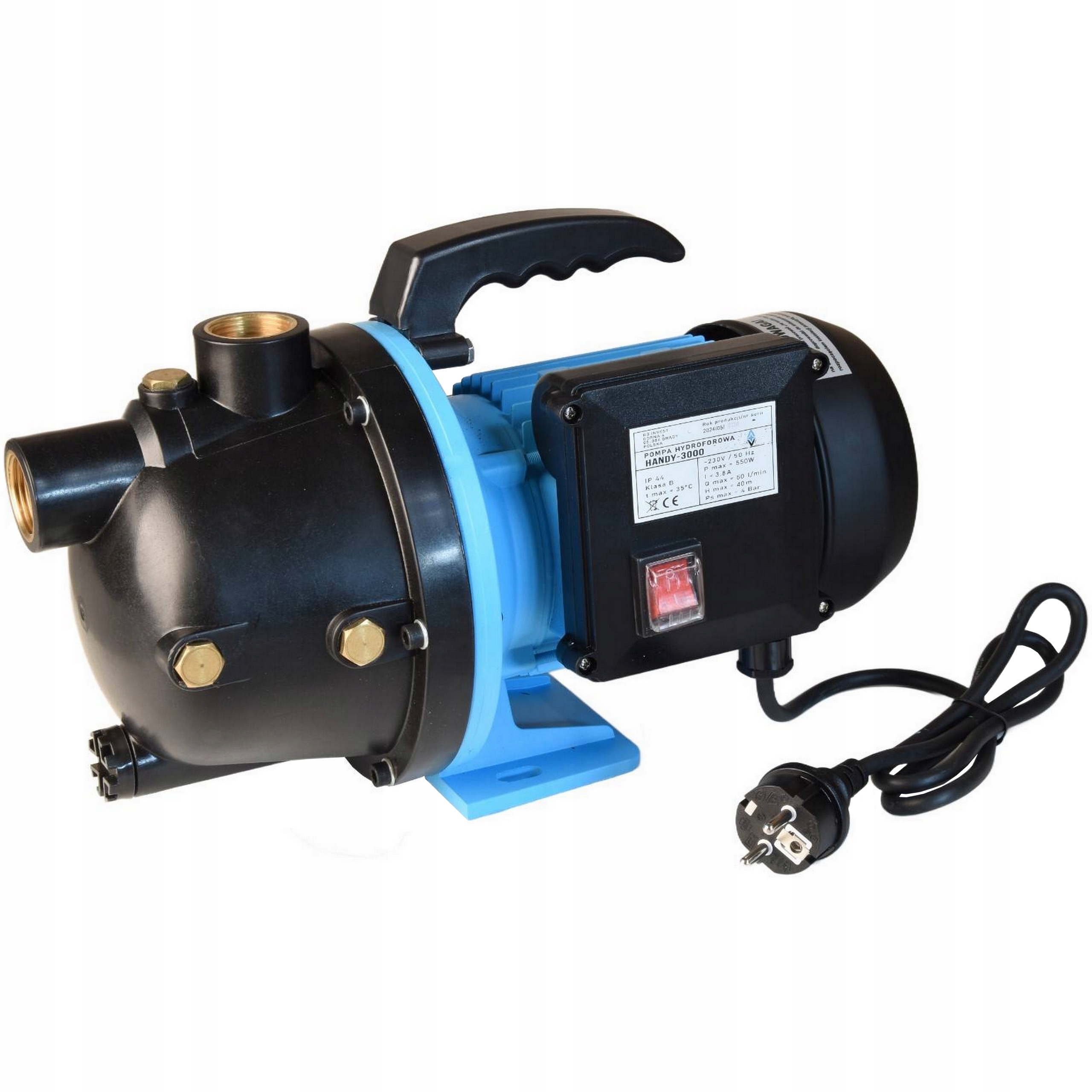 Záhradná Ručná Pumpa 3000 Na Vodu 550 W 3000 L/h, Prenosná, Efektívna
