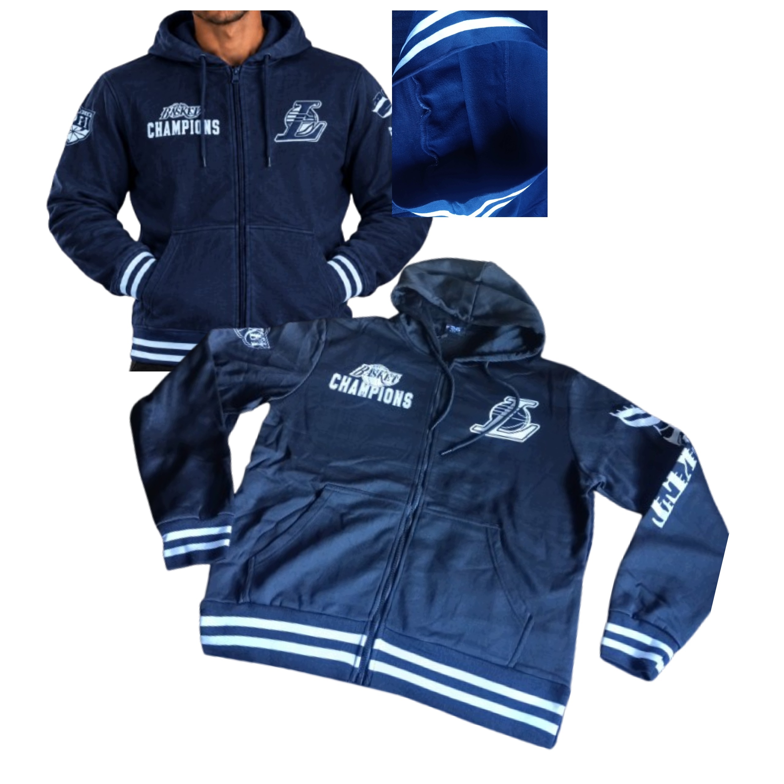 Rozpinana bluza męska z kapturem ciepła l XL