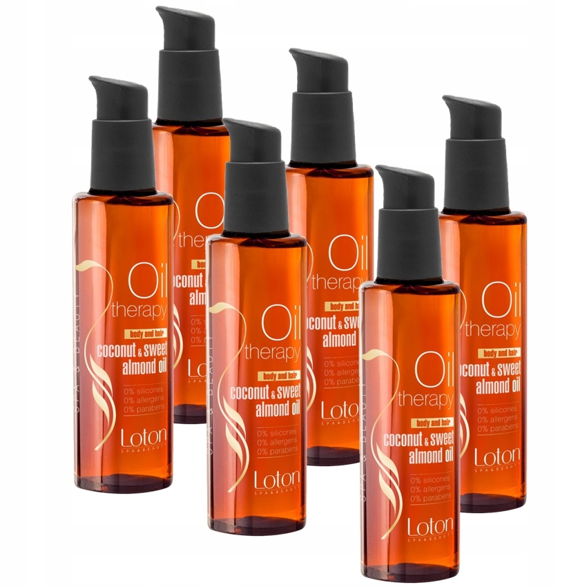 ZESTAW 6 OLEJKÓW KOKOSOWYCH DO WŁOSÓW CIAŁA