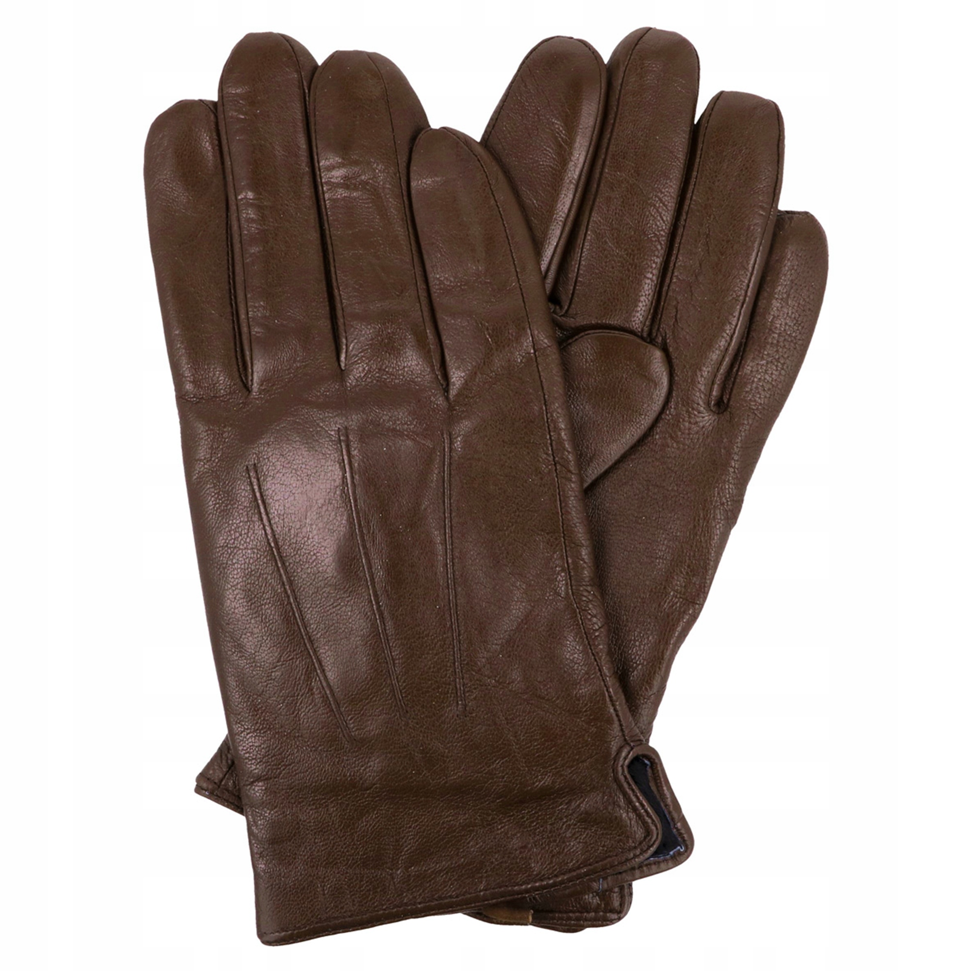 RĘKAWICZKI MĘSKIE BRĄZOWE SKÓRZANE MIŚ POLAREK OCIEPLANE Rodzaj pięciopalczaste