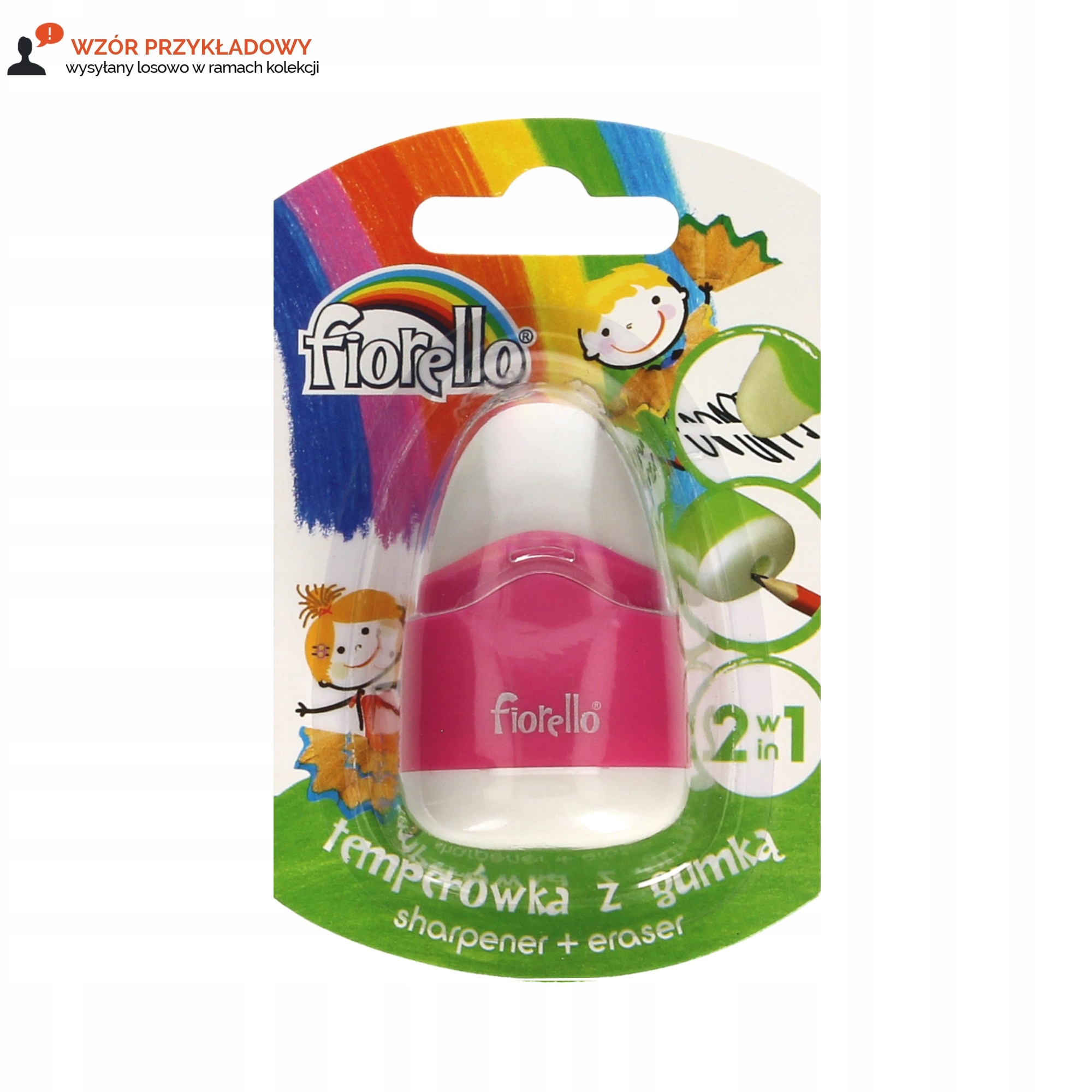 Szkolne TEMPERÓWKI Strugaczka TEMPERÓWKA z Gumką FIORELLO Ostrzałka Szkolna Marka Fiorello