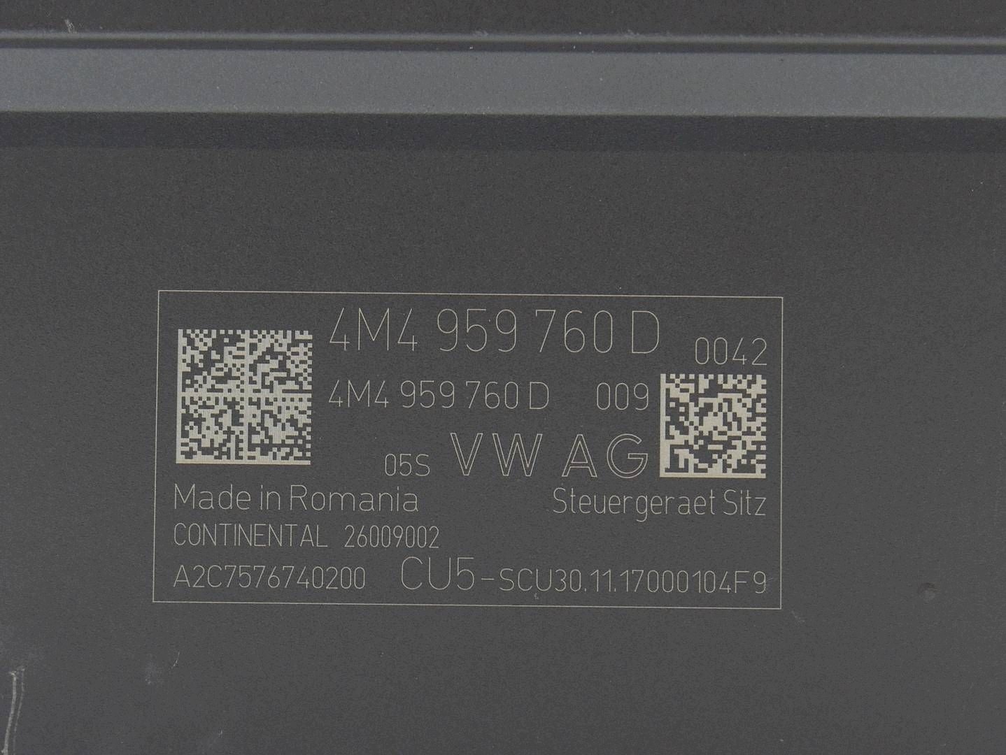 modul Bedienteil SITZ vorne AUDI A8 D5 4M4959760D