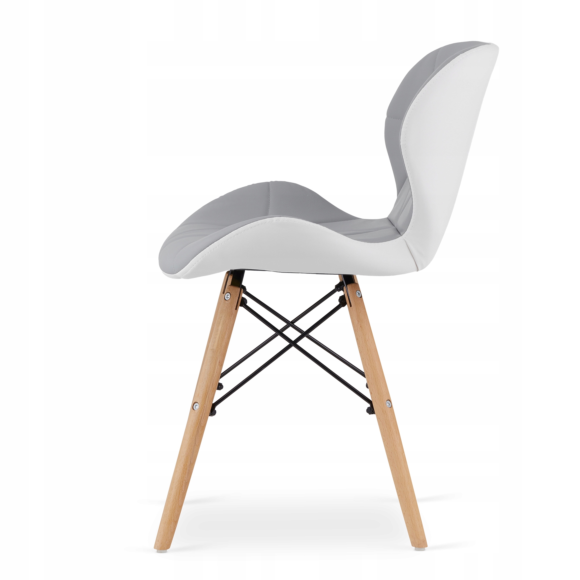 Krzesło ELVA DSW ekoskóra tapicerowane NOWOCZESNE Szerokość mebla 47 cm