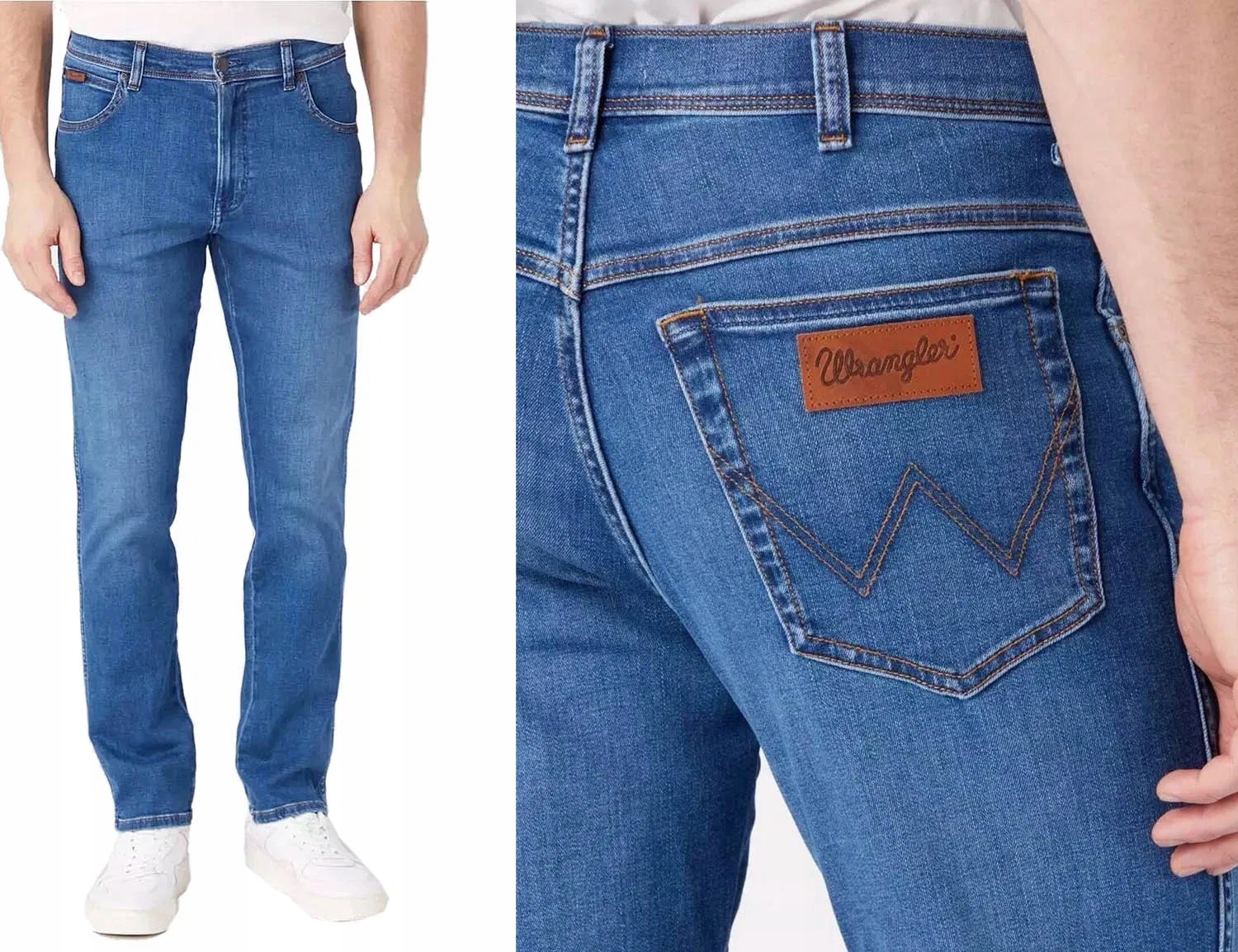 Wrangler Pánské kalhoty Texas Slim jeans Modrá W42 L32