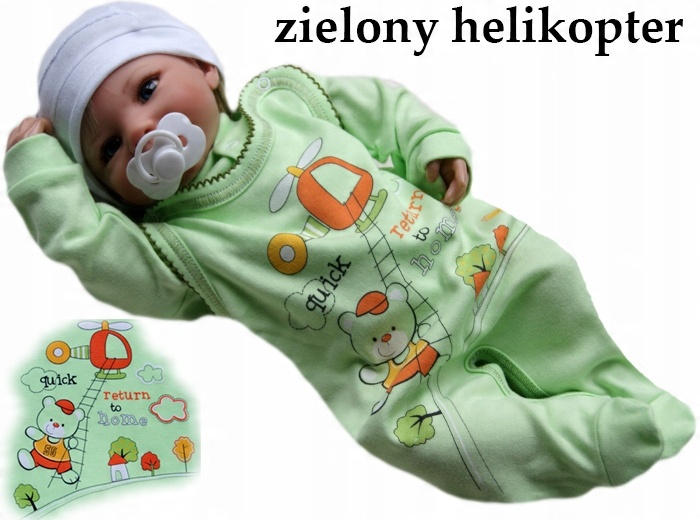 

Śpiochy śpioszki kaftanik 86 rozpinane bawełniane