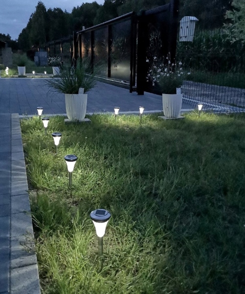 6x Lampa solarna LED ogrodowa wbijana słupek latarenka stalowa SuperLED Kod producenta 005253