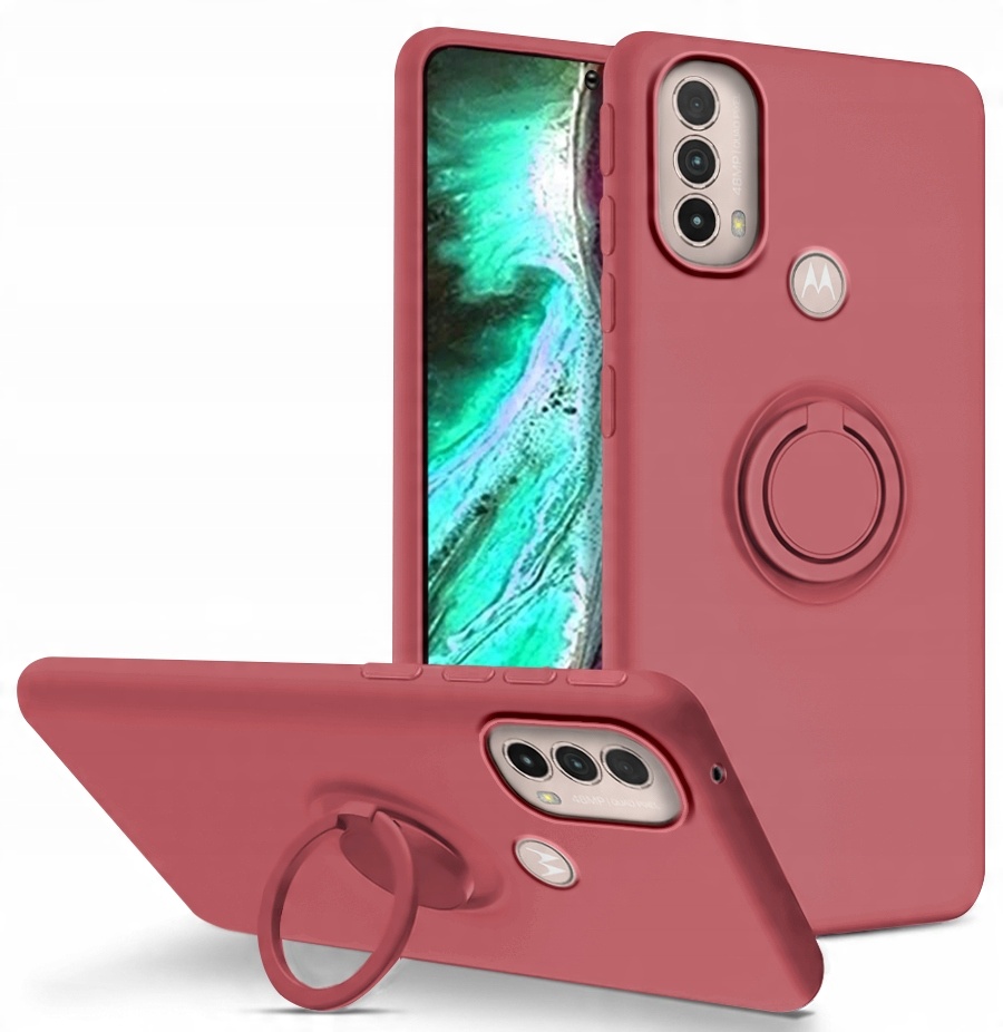 

Etui Silicone Ring +Szkło do Motorola Moto E30 E40