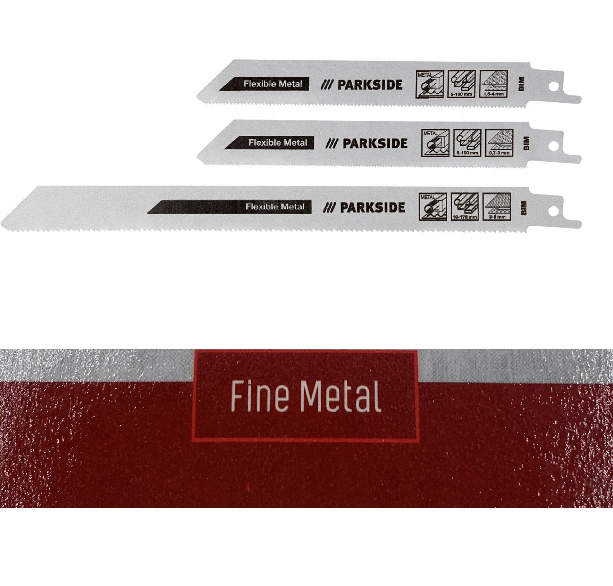 

Brzeszczoty do piła szablasta metal 3 szt Parkside