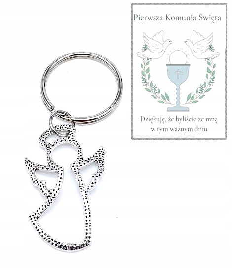 Podziękowanie dla gości Pierwsza Komunia Święta aniołek na pamiątkę 3