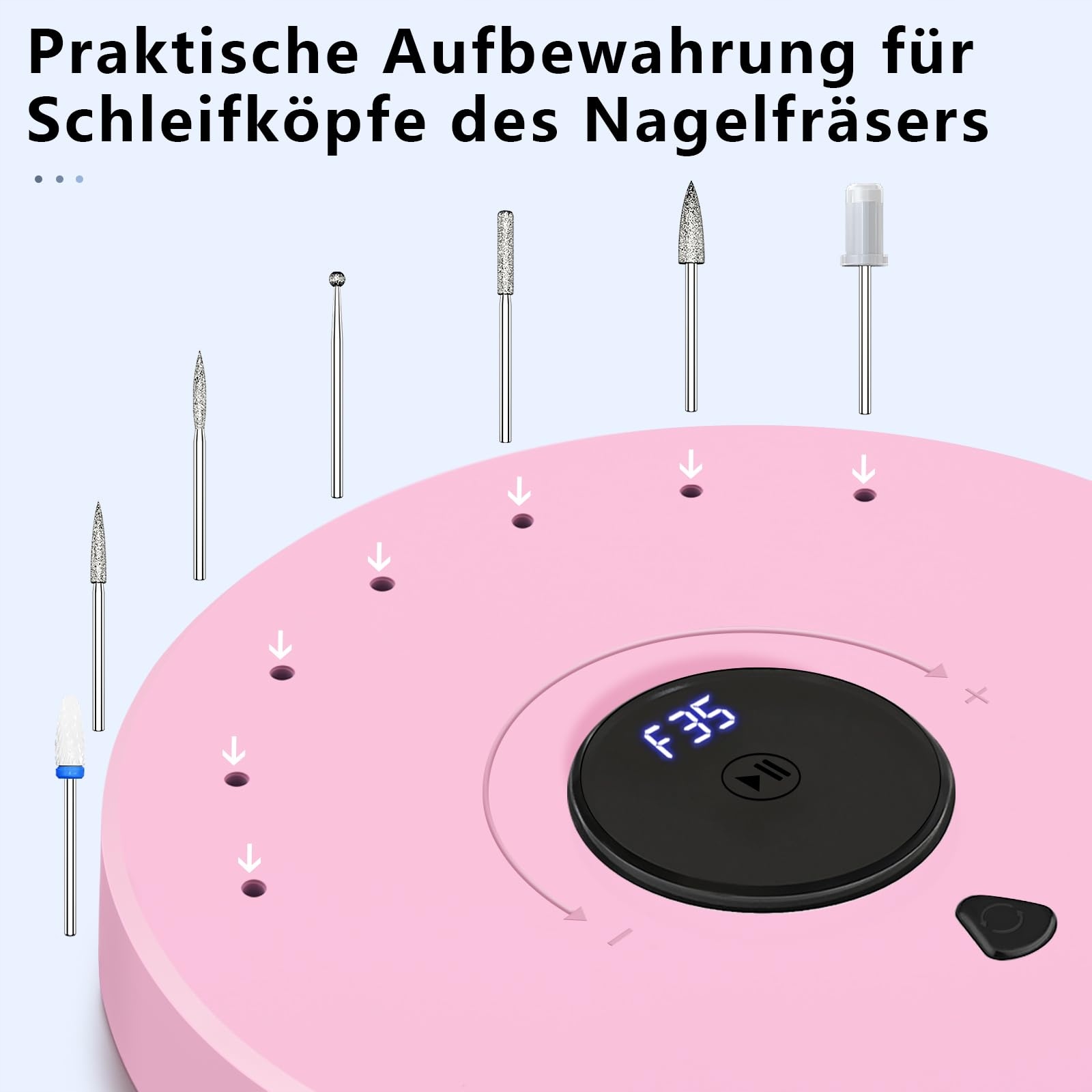ENNIEWI Frezarka Do Paznokci Żelowych 35000 U/Min Zestaw Manicure Pedicure — miniatura 6