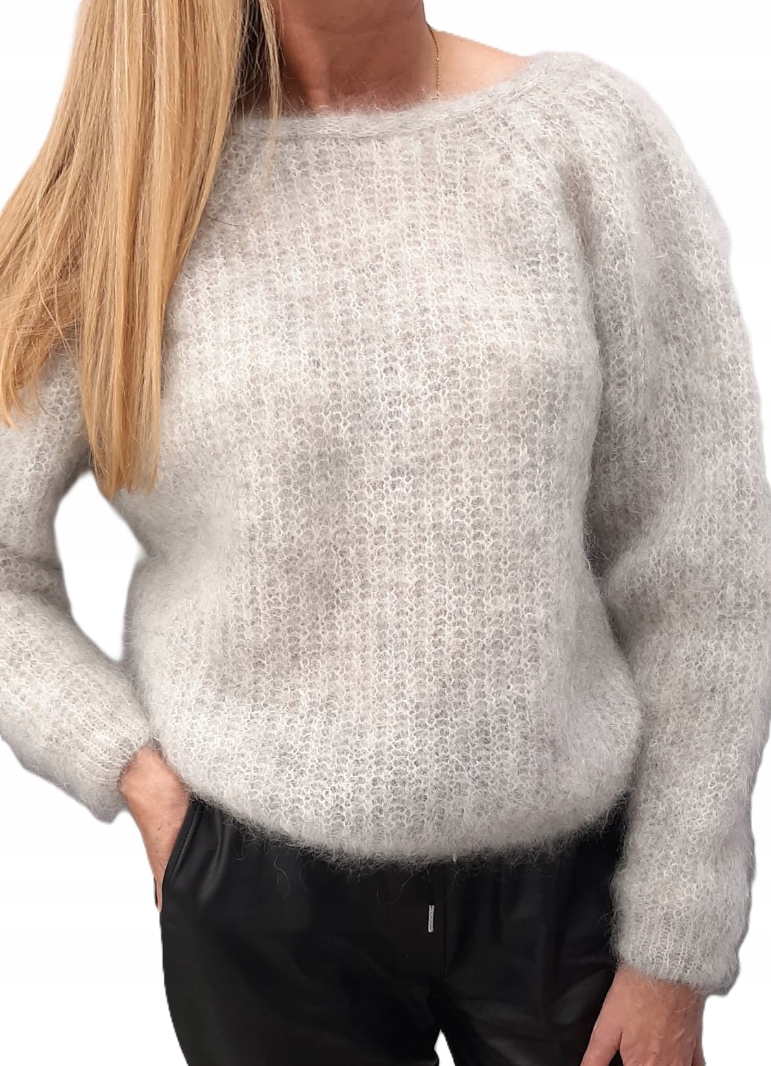 Cococmore Yarn Svetr Premium Kid Moher Oboustranný Šedý