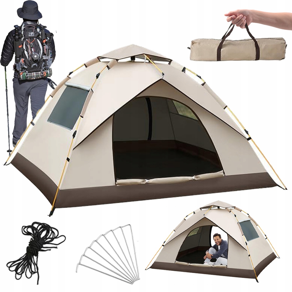 2-3MÍSTNÝ Stan Automaticky Rozkládací, Voděodolný, Uv Se 2 Dveřmi