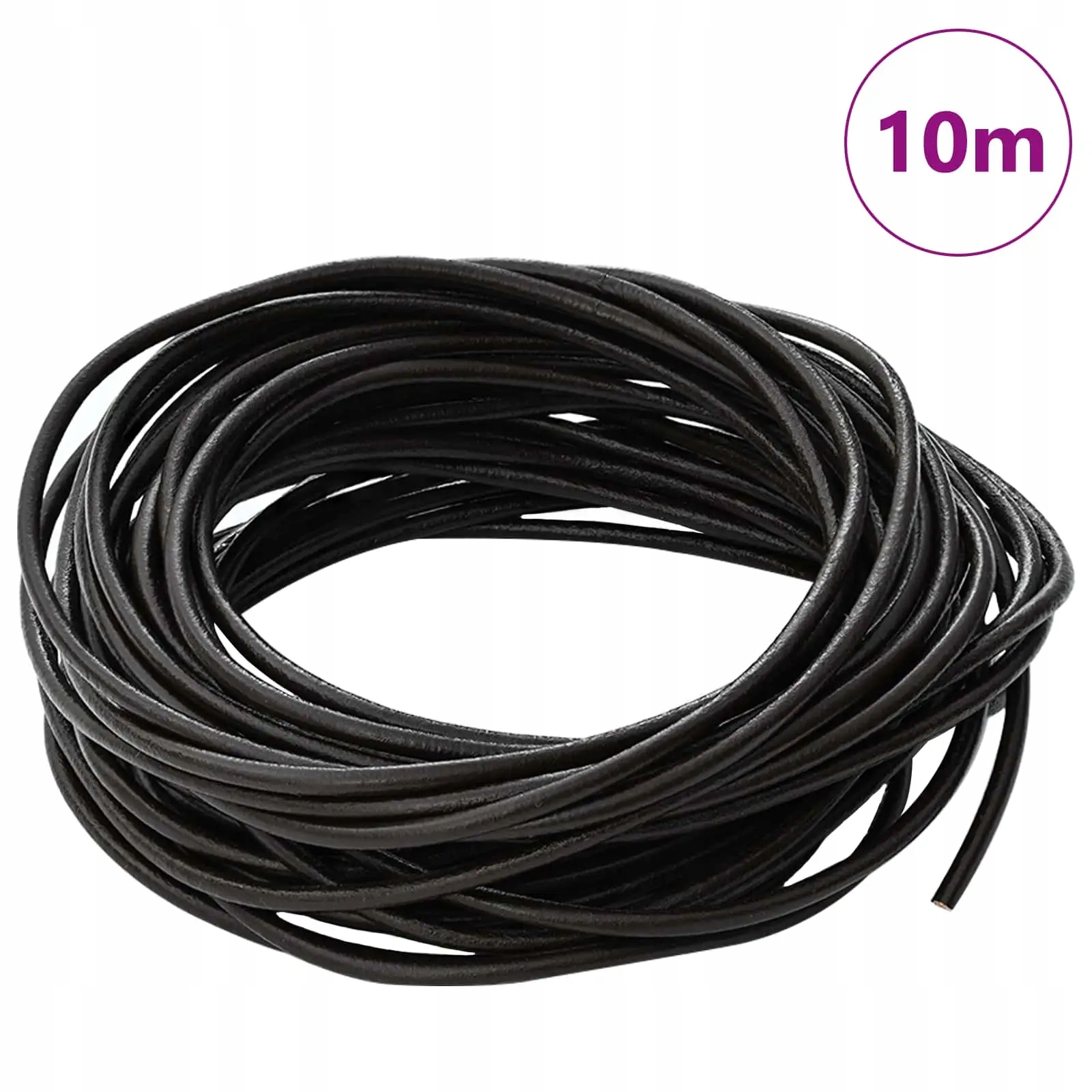 vidaXL Kožený provázek Tmavě hnědá Ø2,5 mm x 10 m Kůže