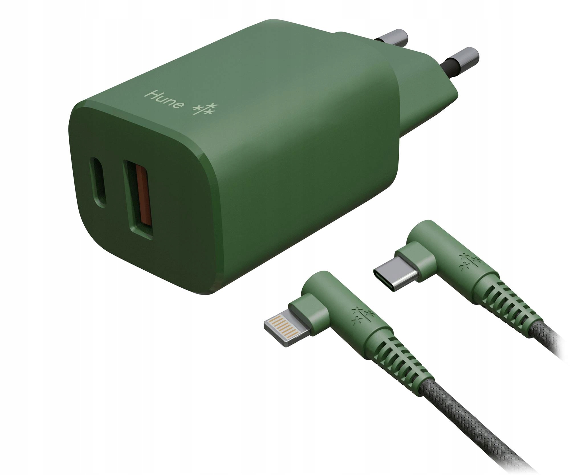 Hune Ładowarka sieciowa GaN 20W Usb-c+usb-a 1.2 m Lightning For