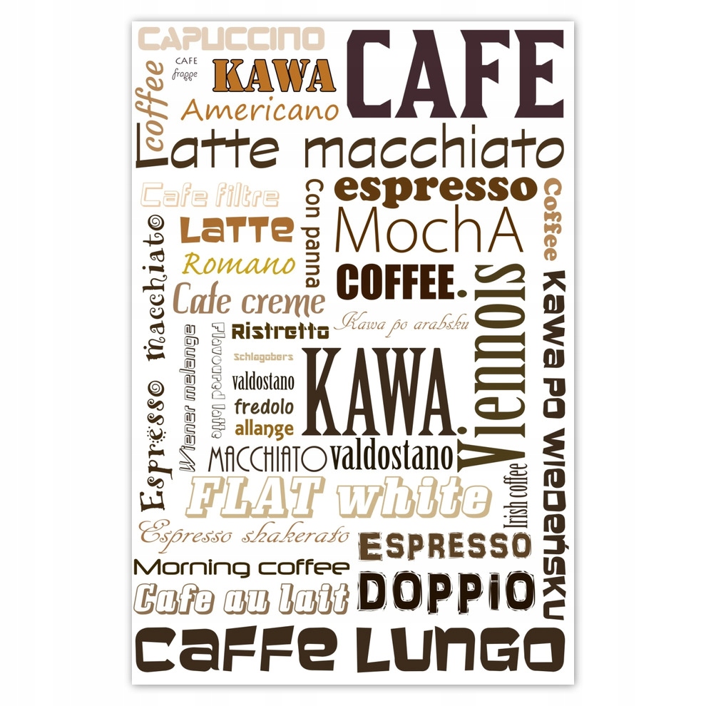 

Plakaty 62x93 Rodzaje kawy