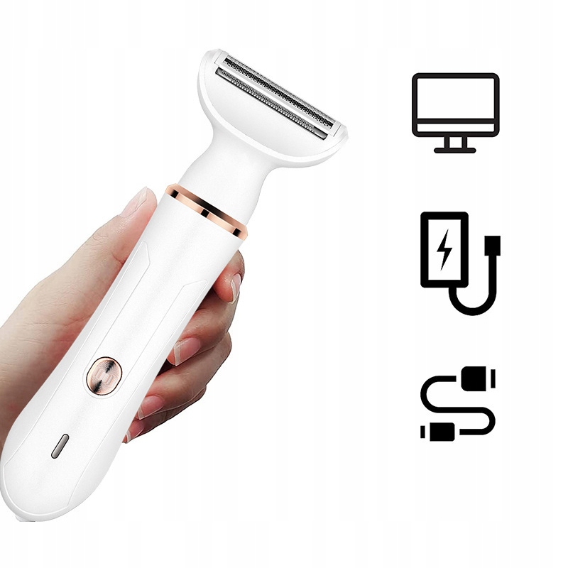 DEPILATOR TRYMER DAMSKI DO TWARZY I BRWI I NÓG 4W1 Stan opakowania oryginalne