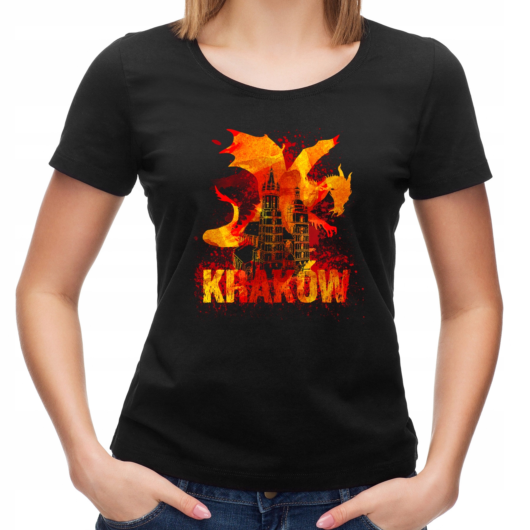 

Koszulka Kraków Smok Ognisty (L):: XXL,: czarny