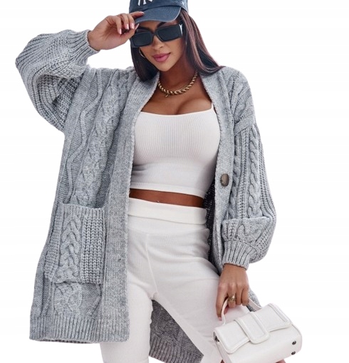 Cocomore Kardiganový svetr Šedý New