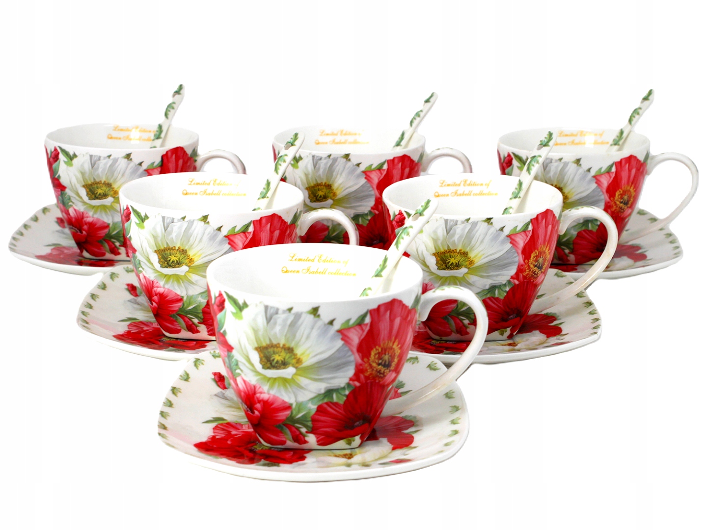 Súprava Na Kávu Čaj pre 6 Osôb Porcelán Maki Q.isabell 18 ks