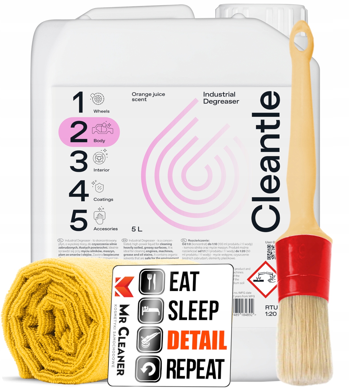 Cleantle Industrial Degreaser сильно очищает 5 л