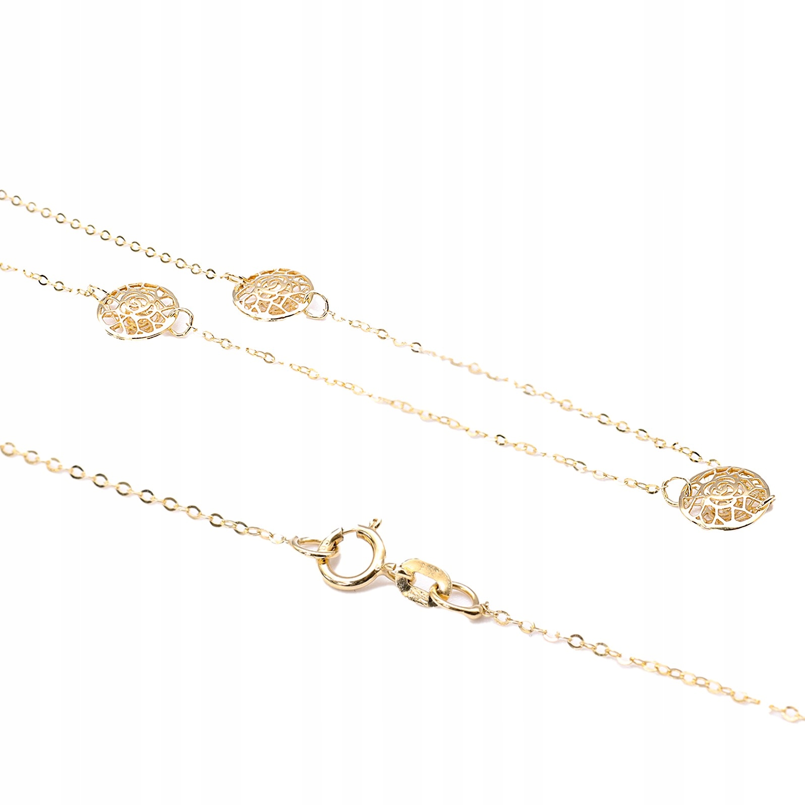 Zlatý náhrdelník 585 Ažurová růže lásky