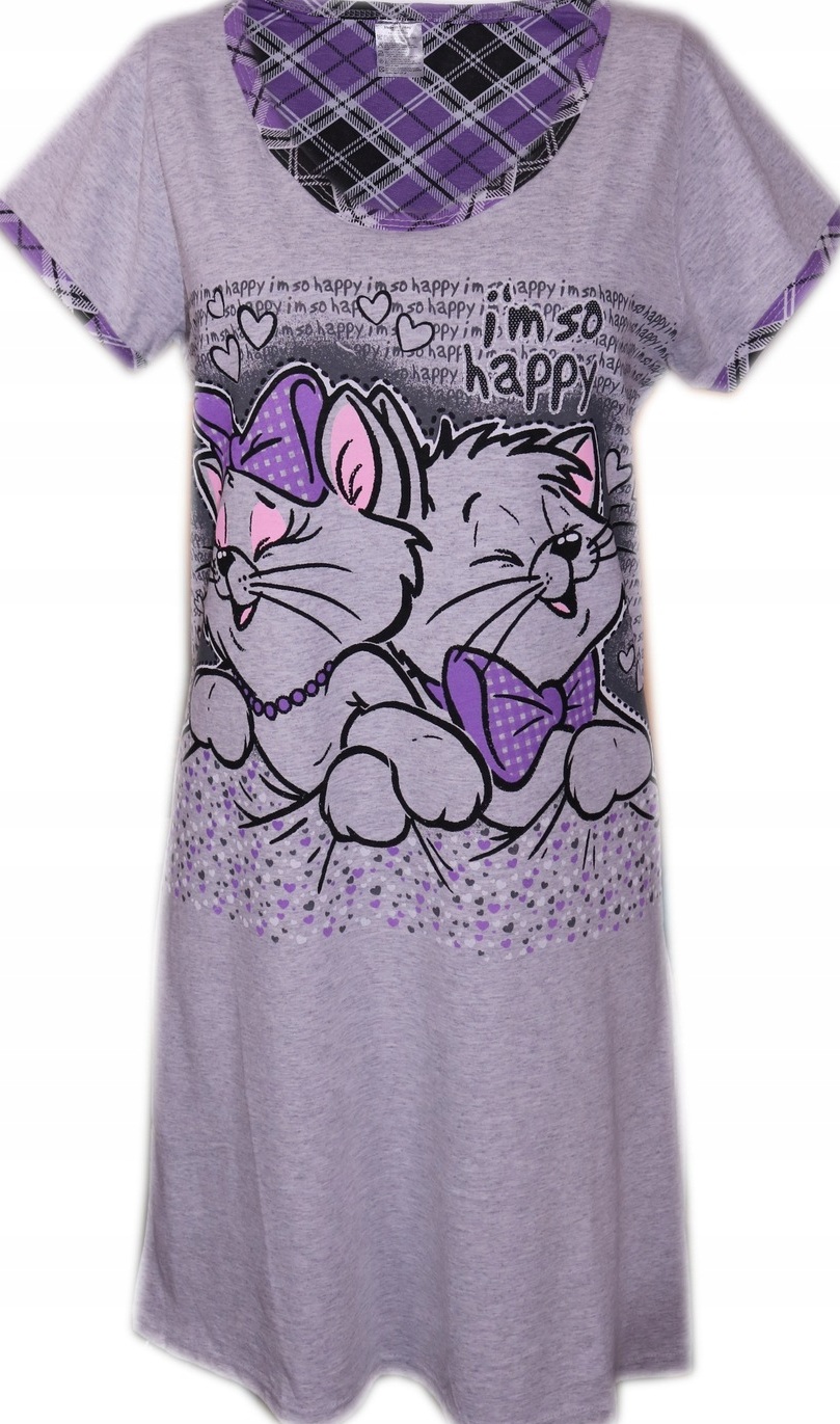 Koszula nocna damska z krótkim rękawem L