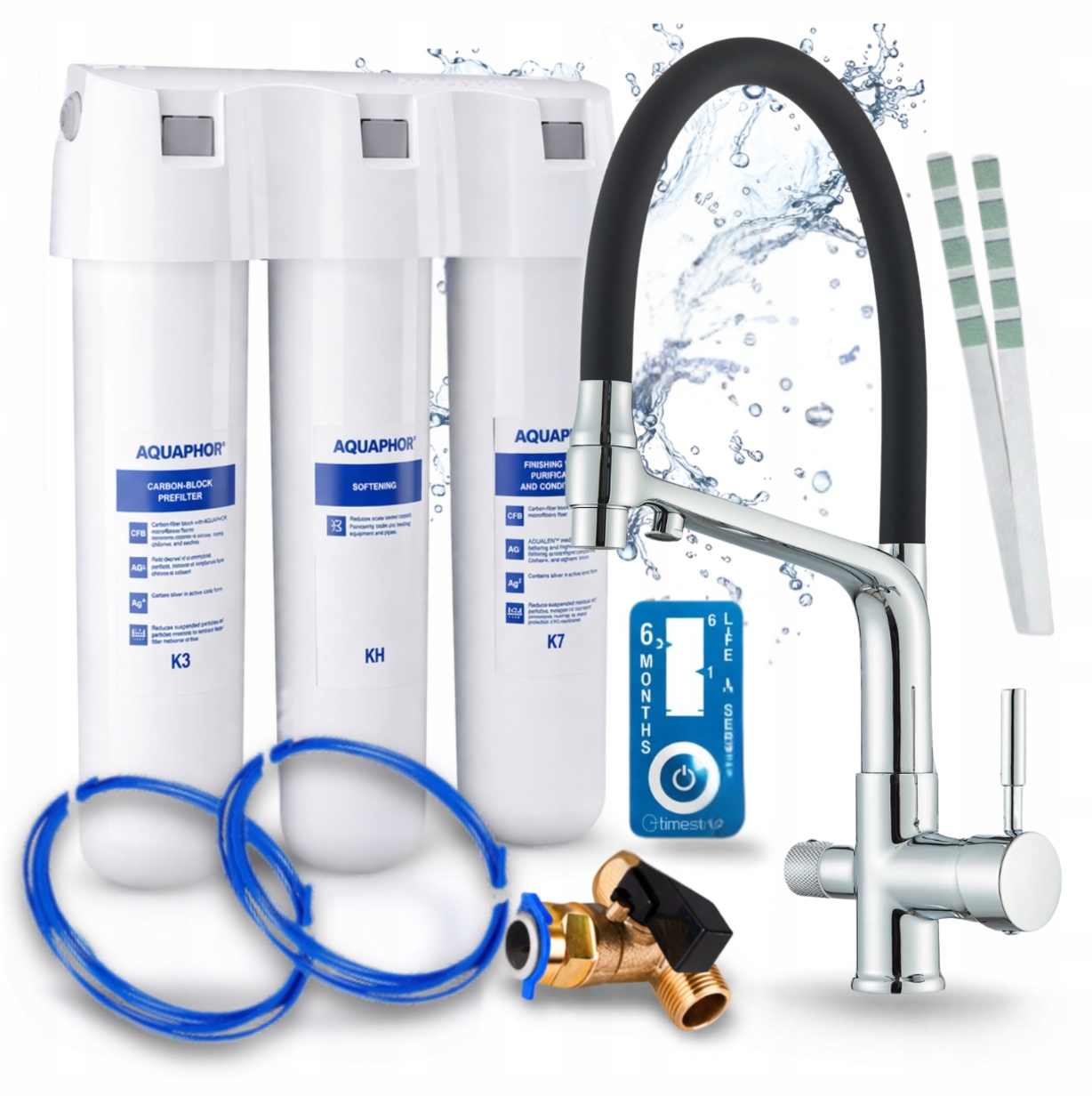 Filtr Kuchenny Do Wody Aquaphor Kryształ H I Bateria Z Wyciąganą Wylewką