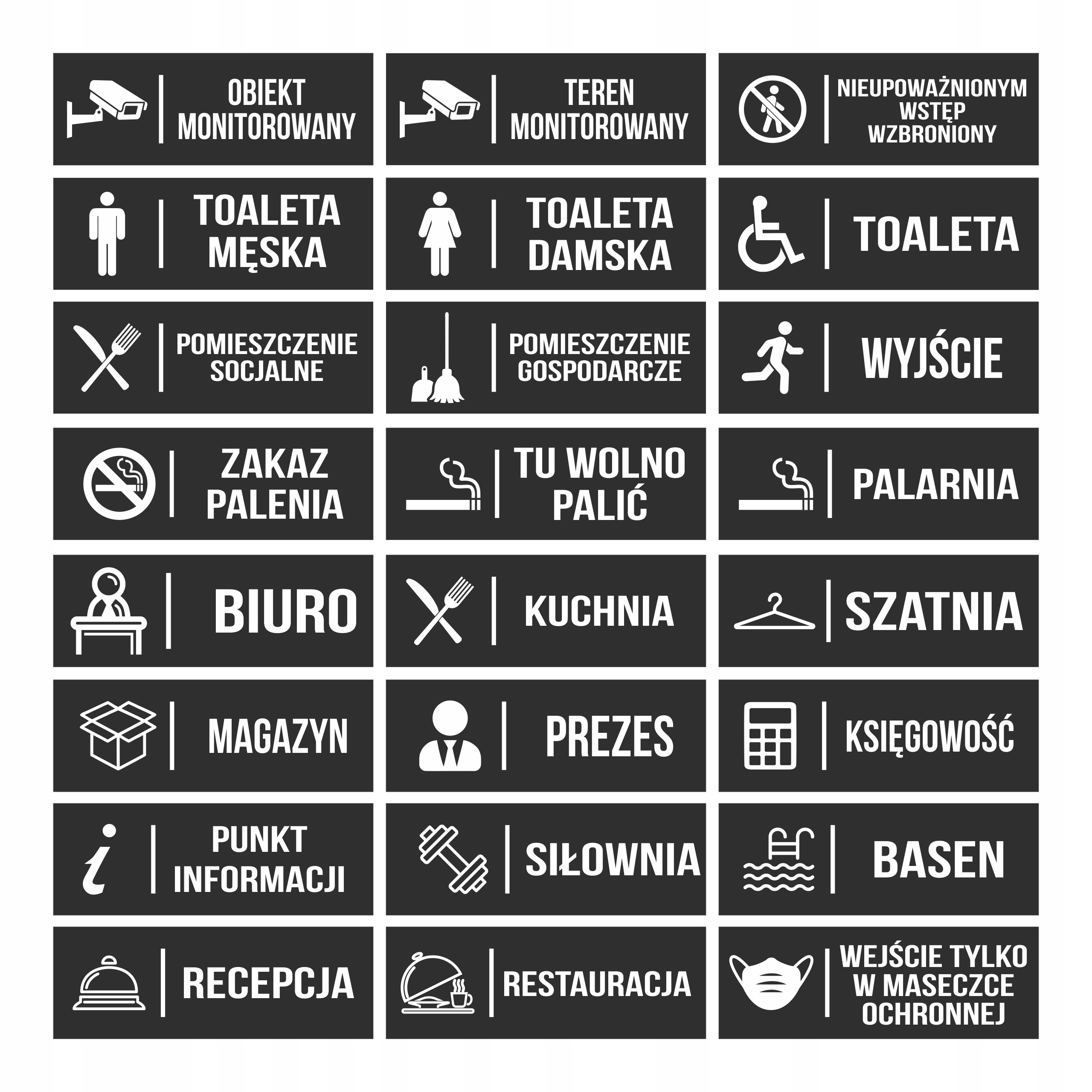 Tabliczka Informacyjna Recepcja 20x7cm PCV 3mm UV Marka Multeo