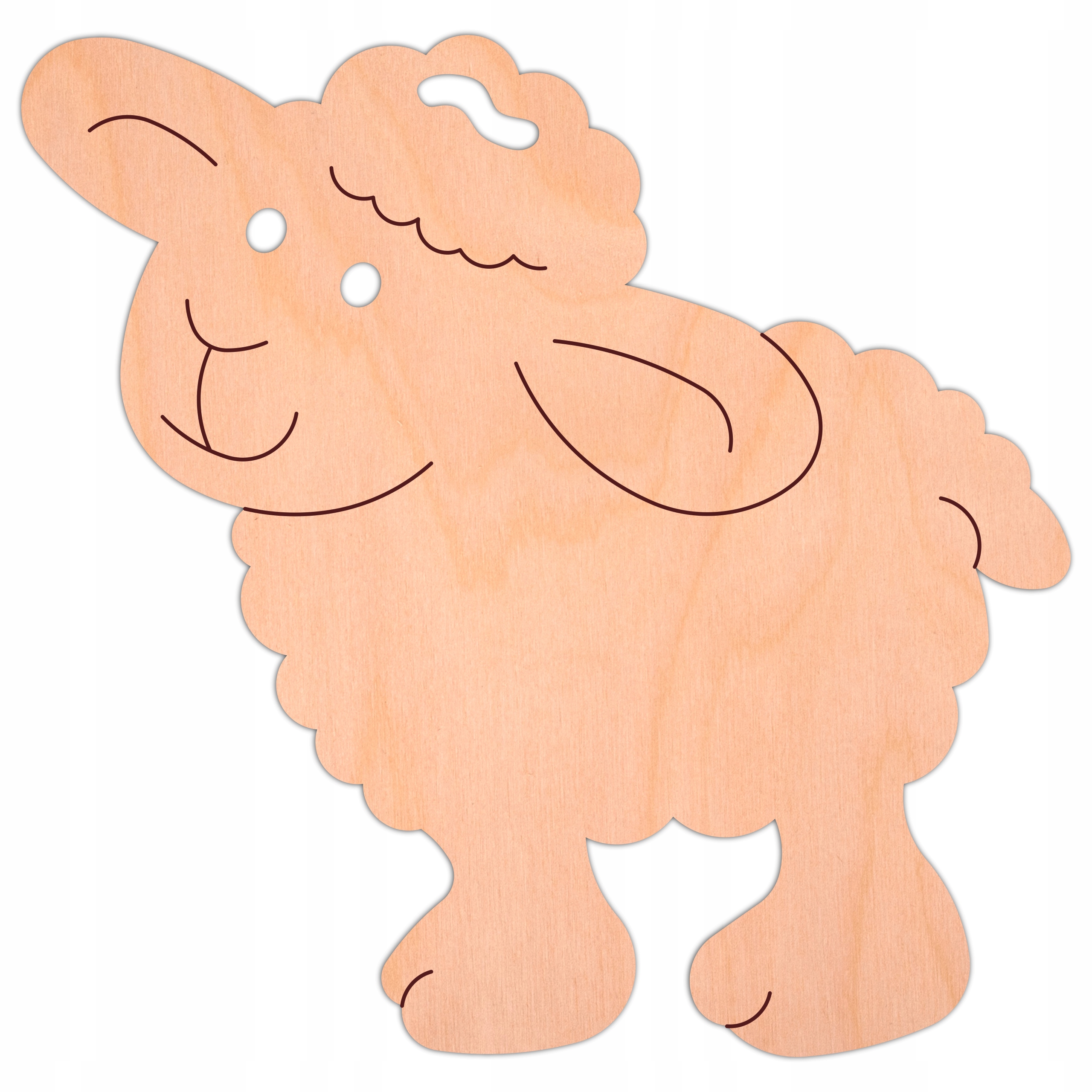 

Baranek drewniany ozdoba Wielkanocna Zawieszka