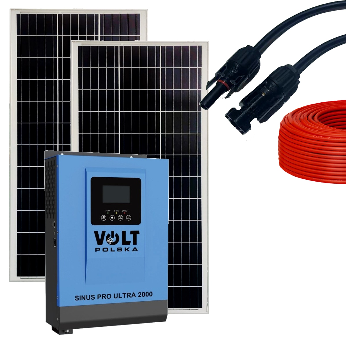 ZS360W2000U - Фотоэлектрический комплект 360W + 60A MPPT, синус 1000W