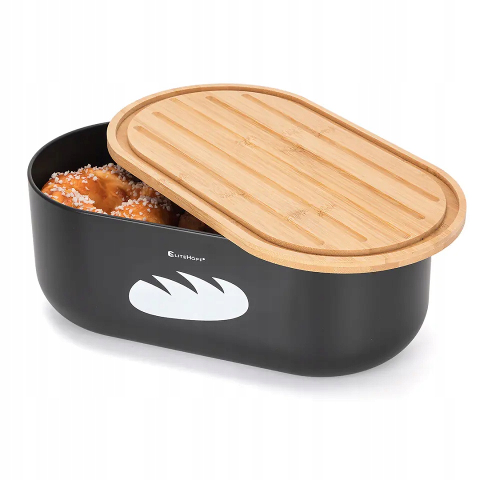 CHLEBAK POJEMNIK ZESTAW Z MASELNICZKĄ POJEMNIKAMI DESKA BAMBUS E 6061 Marka Elitehoff