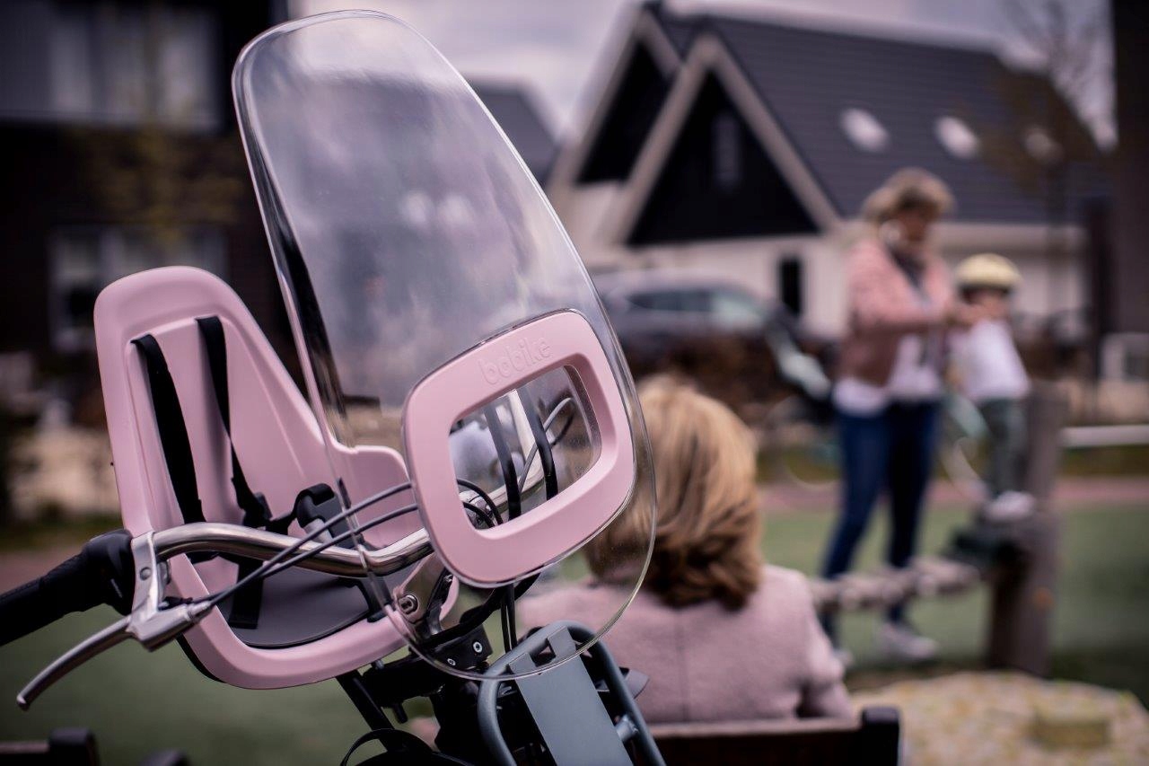 Fotelik rowerowy Bobike GO MINI pink + OSŁONA Rodzaj przedni