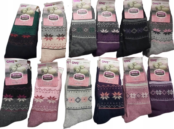 

4 x Skarpetki wełna Angora Cieplutkie 39-42