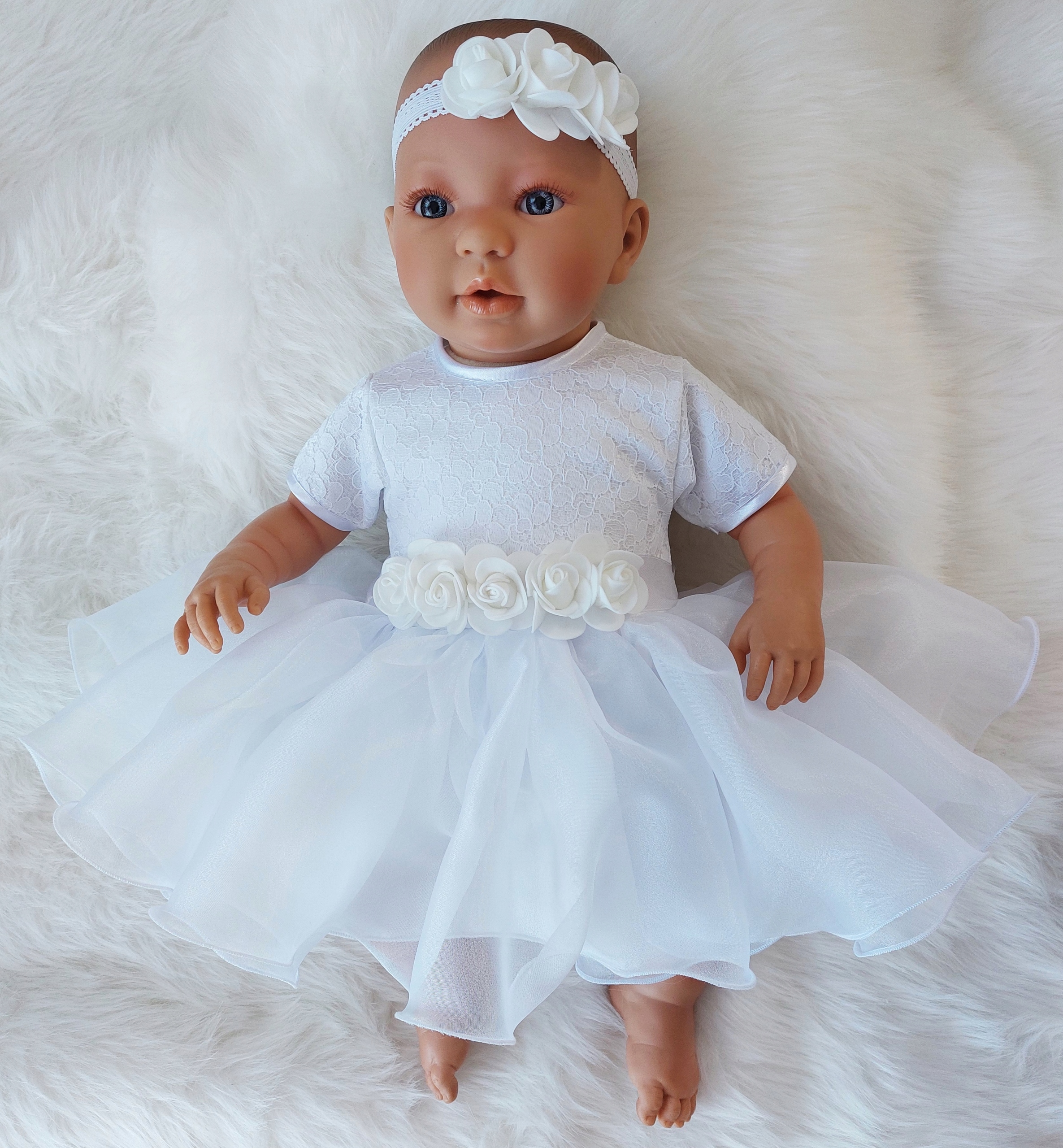 4CZ KOMPLET do chrztu SUKIENKA ubranko R.74 Marka Inna marka