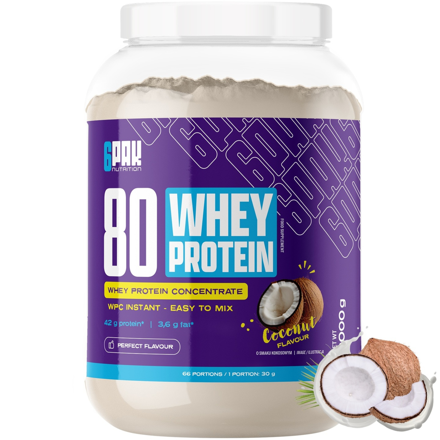 Protein Whey Protein Wpc XXL 2KG Velký Syrovátkový Protein Bcaa