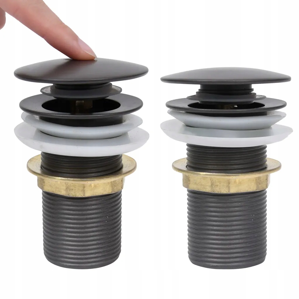 Korek klik-klak bez przelewu, szary, 6,4x6,4x9,1 c