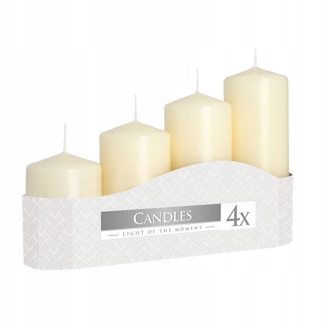 

Bispol Świece walce stopniowane Ecru, 4 sztuki