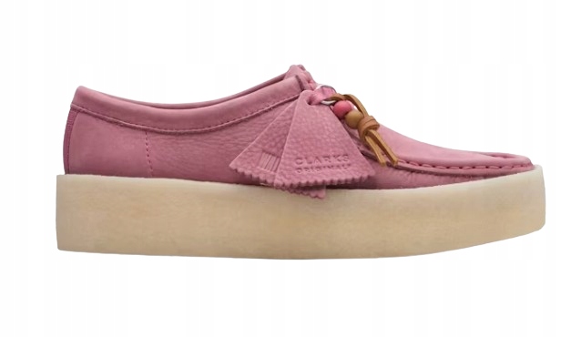 Clarks Semišové Polobotky Růžové S Tlustou Podrážkou 38 3DA
