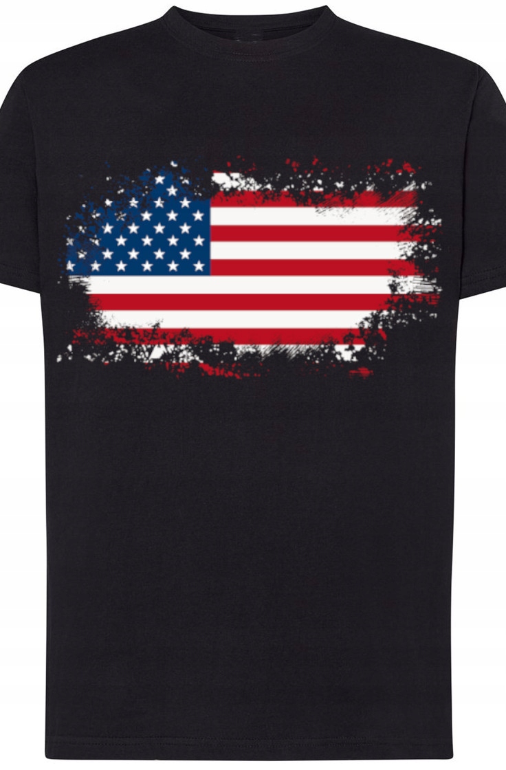 

Usa Flaga Męski T-Shirt Modny Nadruk Rozm.4XL