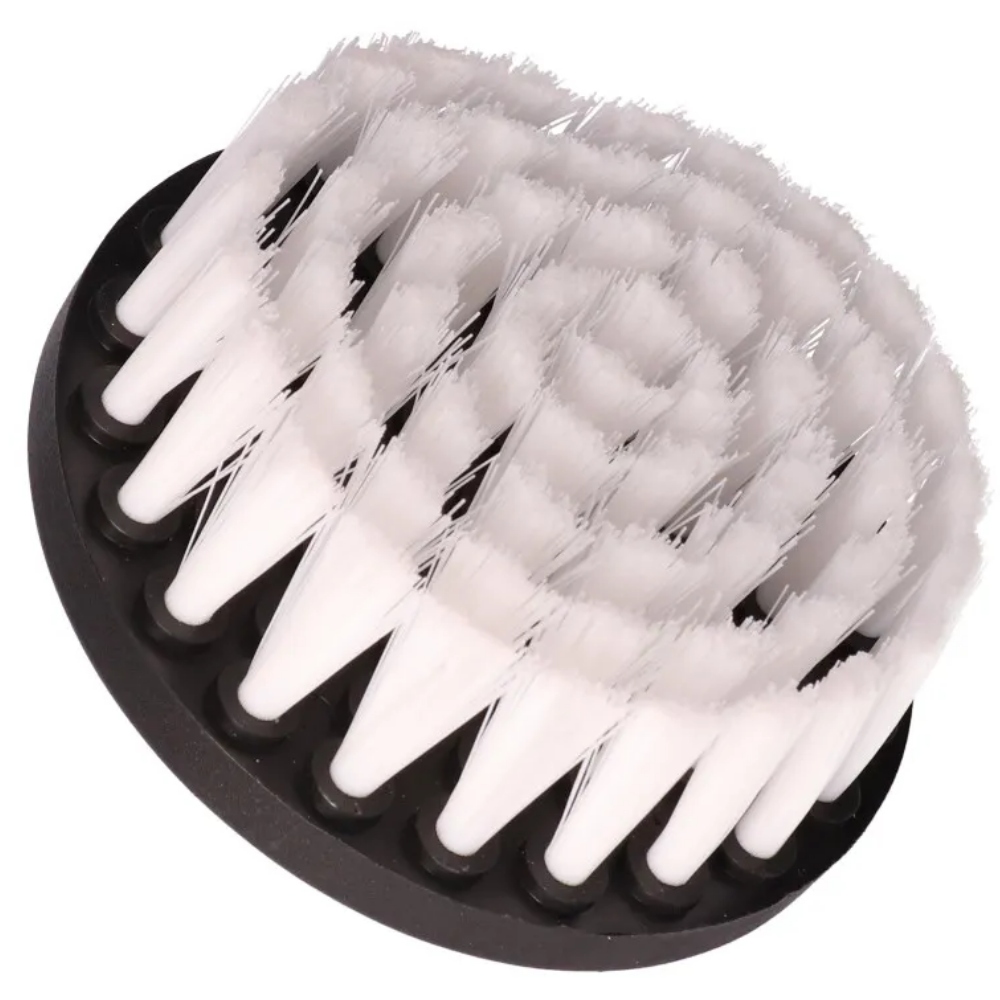 SZCZOTKA DO TAPICERKI NA WIERTARKĘ biała miękka